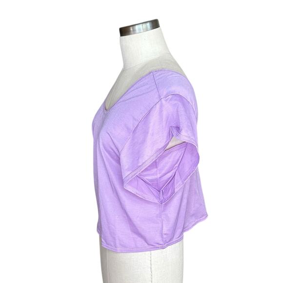 VARLEY Landon Crop Top Short Sleeve Mesh Knit Women's Size Medium NWT Gym Yoga - Picture 2 of 10